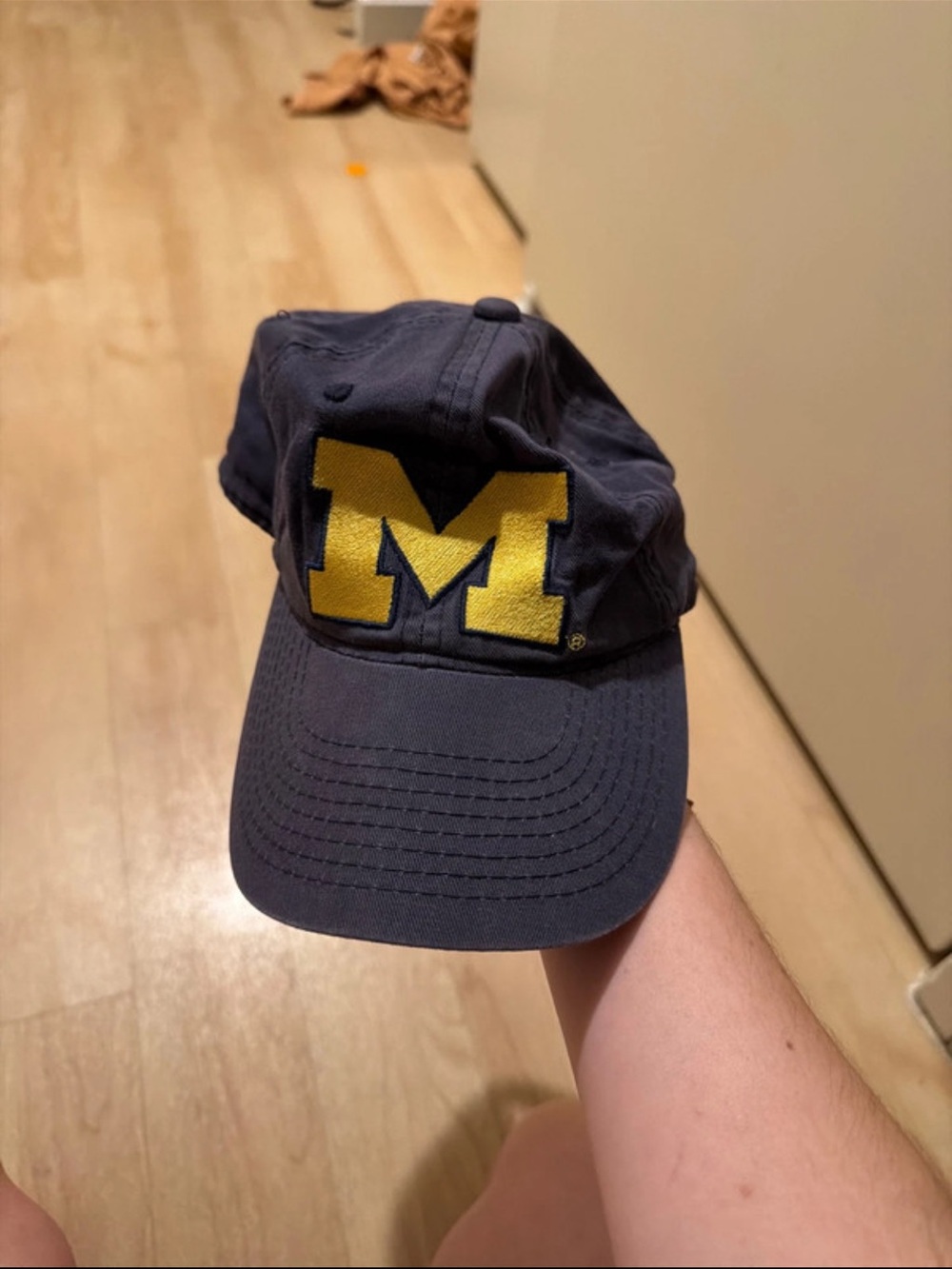 Signature Navy Cap with Yellow Block M Logo